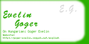 evelin goger business card